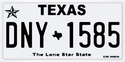 TX license plate DNY1585