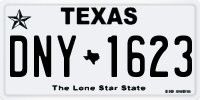 TX license plate DNY1623