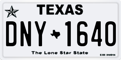 TX license plate DNY1640