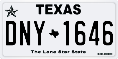 TX license plate DNY1646