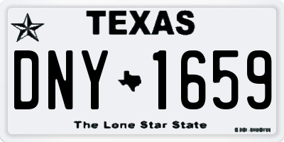 TX license plate DNY1659