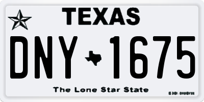 TX license plate DNY1675