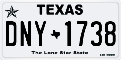 TX license plate DNY1738