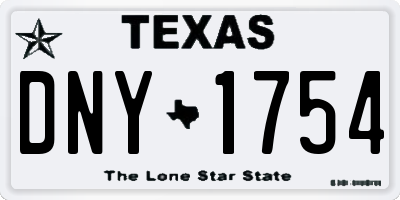 TX license plate DNY1754
