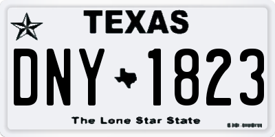 TX license plate DNY1823
