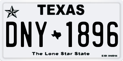 TX license plate DNY1896