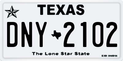 TX license plate DNY2102