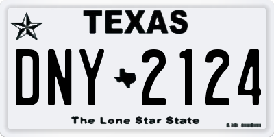 TX license plate DNY2124