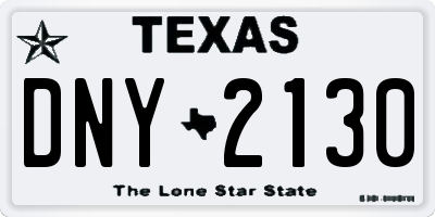 TX license plate DNY2130