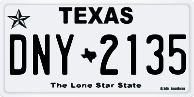 TX license plate DNY2135