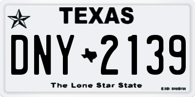 TX license plate DNY2139
