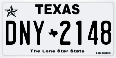 TX license plate DNY2148