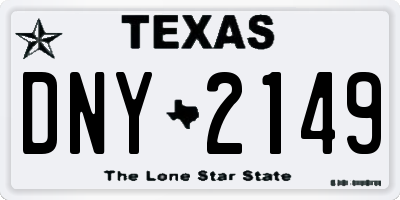 TX license plate DNY2149