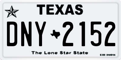 TX license plate DNY2152