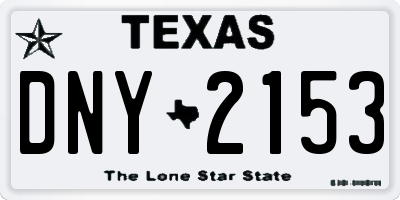 TX license plate DNY2153