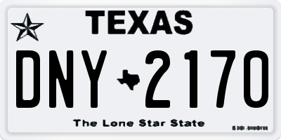 TX license plate DNY2170