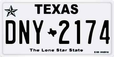 TX license plate DNY2174