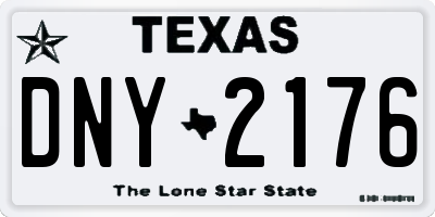 TX license plate DNY2176