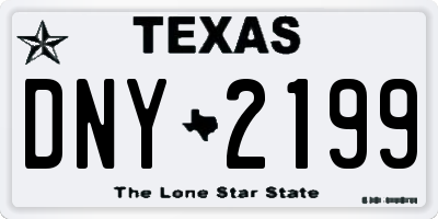 TX license plate DNY2199