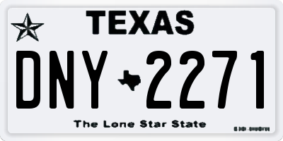TX license plate DNY2271