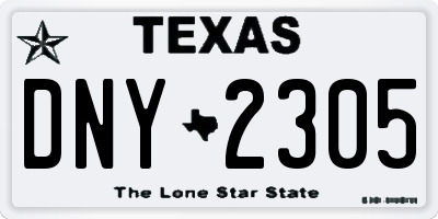 TX license plate DNY2305