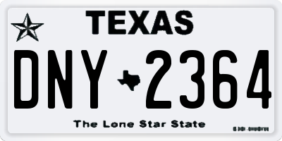 TX license plate DNY2364