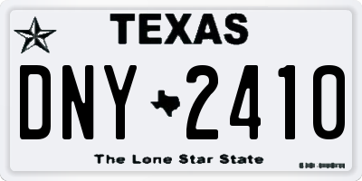 TX license plate DNY2410