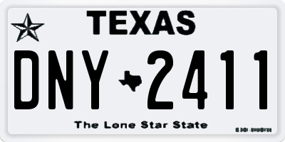 TX license plate DNY2411
