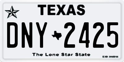 TX license plate DNY2425