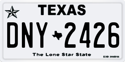 TX license plate DNY2426