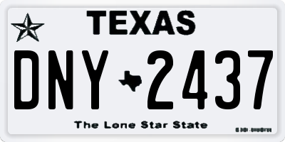 TX license plate DNY2437