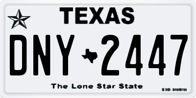 TX license plate DNY2447