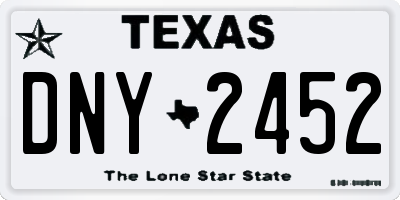 TX license plate DNY2452