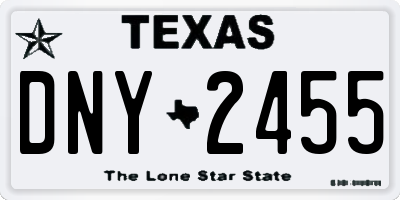 TX license plate DNY2455