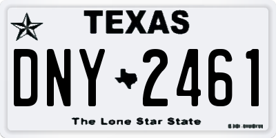 TX license plate DNY2461