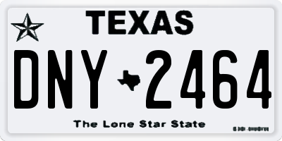 TX license plate DNY2464