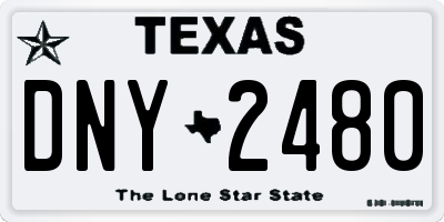TX license plate DNY2480