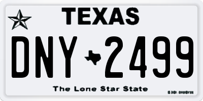 TX license plate DNY2499