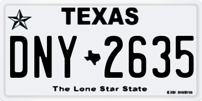 TX license plate DNY2635