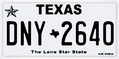 TX license plate DNY2640