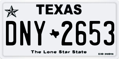 TX license plate DNY2653