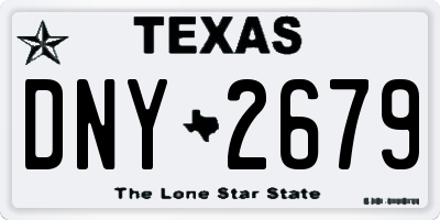 TX license plate DNY2679
