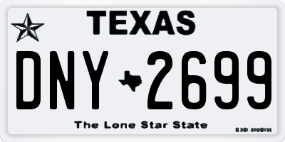 TX license plate DNY2699