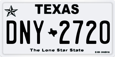 TX license plate DNY2720