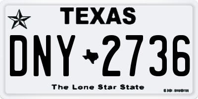 TX license plate DNY2736