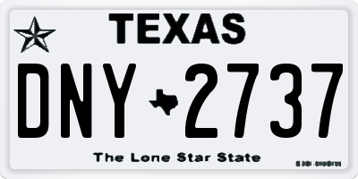 TX license plate DNY2737
