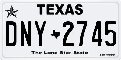 TX license plate DNY2745