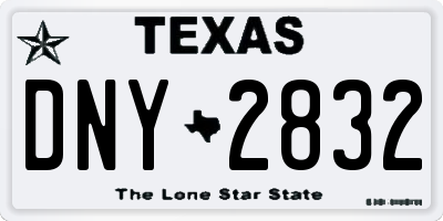 TX license plate DNY2832