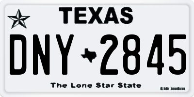 TX license plate DNY2845