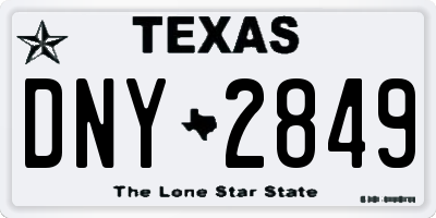 TX license plate DNY2849